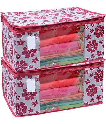 SH NASIMA - Home Storage Cloth Bags, Saree, Suits, Blouse, Blanket Organiser for Underbed, Almirah (Pack of 2)