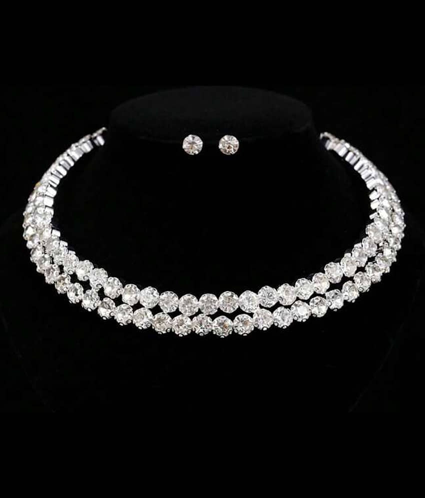 Rhosyn Silver Alloy Necklace ( Pack of 3 )