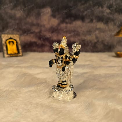 24 Carat Gold and 999 Pure Silver Coated Tirupati Balaji Idol-3 Inch