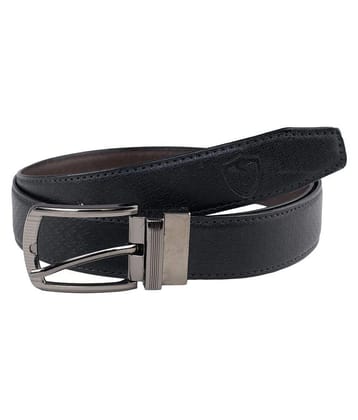Keviv Black Leather Formal Belt - Free Size