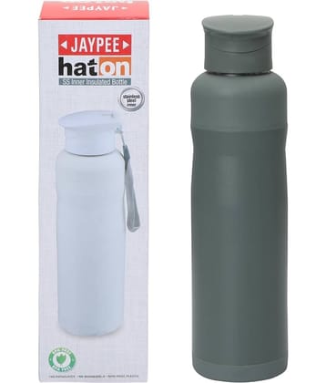 Jaypee Dark Green Stainless Steel School Water Bottle 650 mL ( Set of 1 )