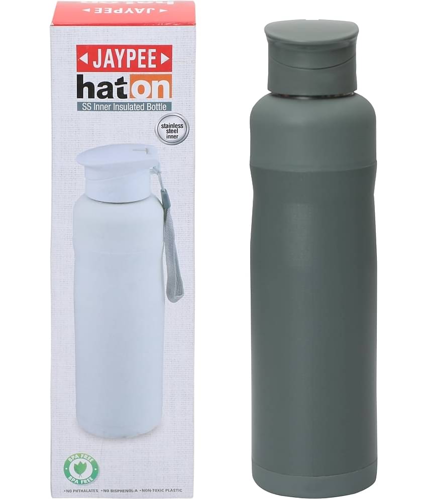 Jaypee Dark Green Stainless Steel School Water Bottle 650 mL ( Set of 1 )