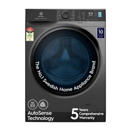 Electrolux 9kg 5 Star Front Load Washing Machine, 5 Year Warranty, AutoSense Technology, Full Load Vapour Wash, Hygienic Care, Woolmark, EcoInverter Motor, UltimateCare 500, EWF9024R5SB, Dark Silver Electrolux 9kg 5 Star Front Load Washing Machine, 5 Yea Electrolux 9kg 5 Star Front Load Washing Machine, 5 Year Warranty, AutoSense Technology, Full Load Vapour Wash, Hygienic Care, Woolmark, EcoInverter Motor, UltimateCare 500, EWF9024R5SB, Dark Silver Electrolux 9kg 5 Star Front Load Washing Machine, 5 Yea