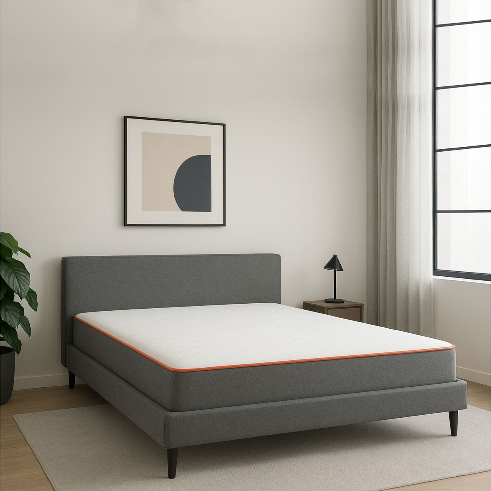 Usha Shriram 7-Zone Dual-Hard and Soft 6 inch Queen High Resilience (HR) Foam Mattress (L x W: 72 inch x 48 inch)