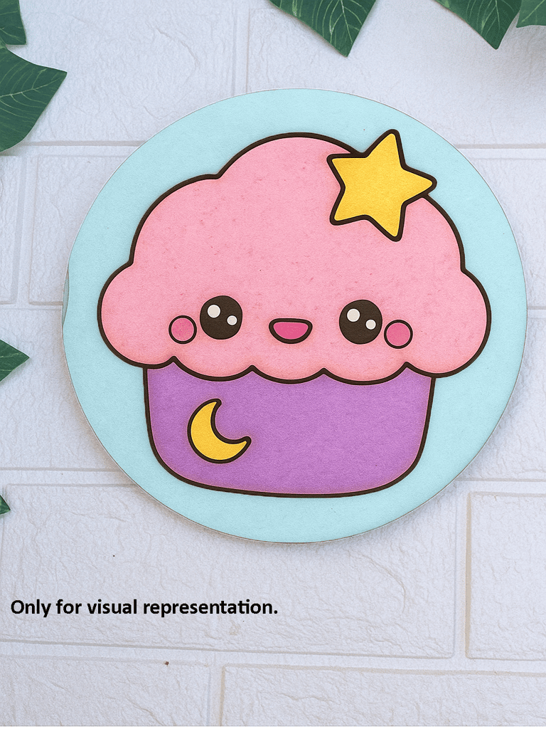 Dbeautify's Cute Cupcake DIY MDF Pre-Marked Base