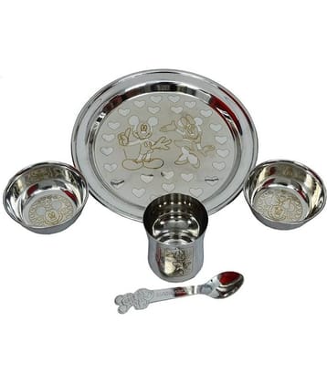 SAGER Dinner Set for Kids Stainless Steel Dinner Set of 5 Pieces