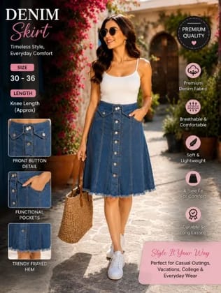 Branded Denim Skirt