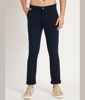RAGZO Regular Flat Men's Chinos - Navy Blue ( Pack of 1 )