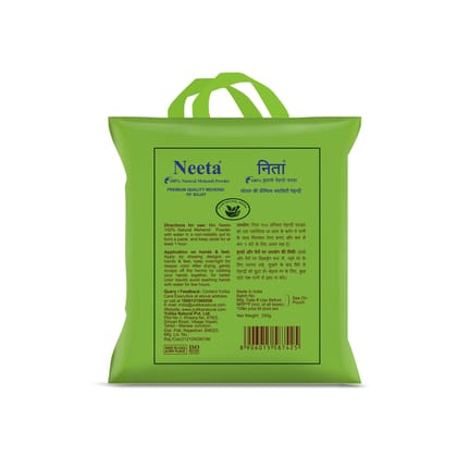 Neeta 100% Natural Mehendi Powder for Hair Colour 250g Pack of 3, Pure Rajasthani Henna Powder with GI Tag for Hair, Hands & Feet, Rich Brown Shades