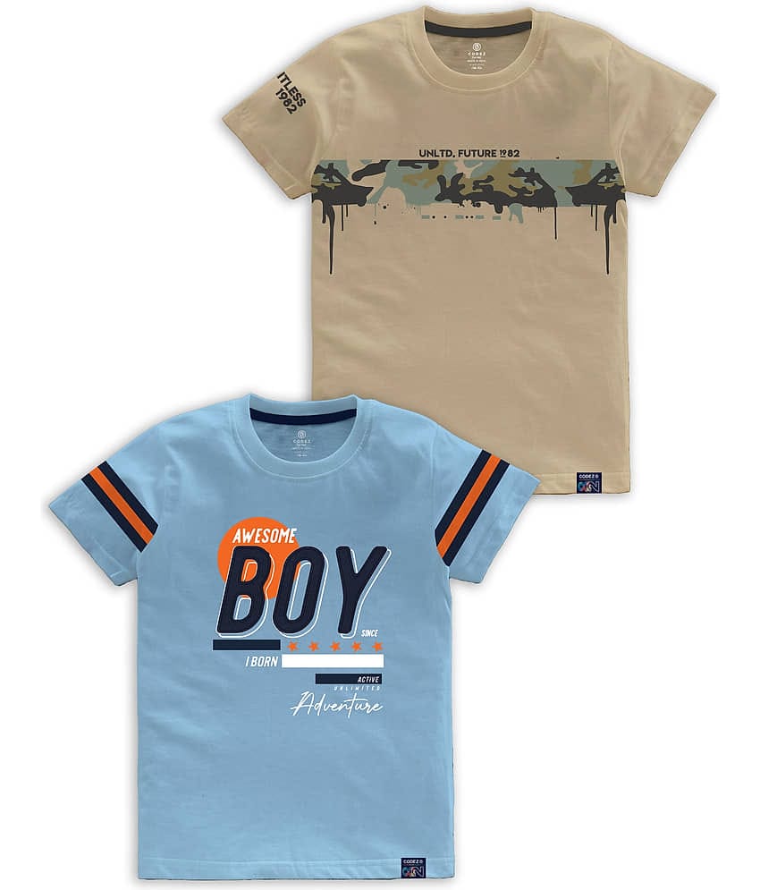 CODEZ Pack of 1 Boys Cotton Blend T-Shirt ( Multi Color )