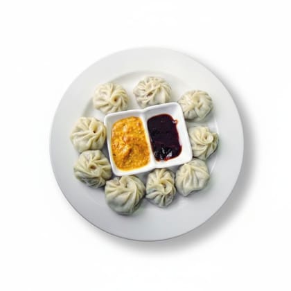 Vegetable Momos with Chutney - 5 kg - Plate of 9 vegetable momos