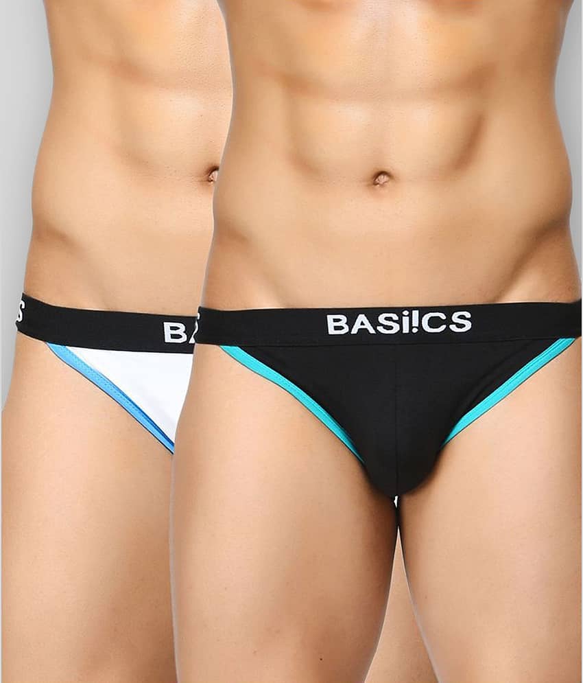 BASIICS By La Intimo Pack of 2 Cotton Briefs For Men's ( Multicolor )