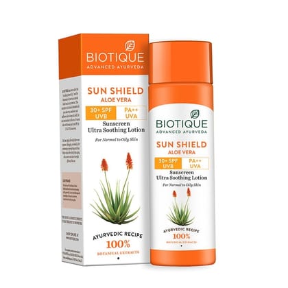 Biotique Sun Shield Aloe Vera 30+SPF Sunscreen Lotion 120ml