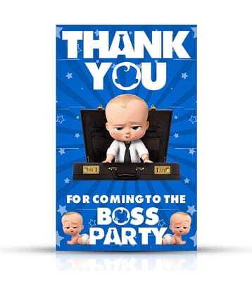 Zyozi Boss Baby Thank You for Coming Gift Tags for Birthday, Boss Baby Thank You Label Tags for Birthday, Bridal Shower, Wedding, Baby Shower, Graduation, Thanksgiving Favor (Pack of 20)