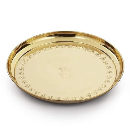 Traditional Puja Thali | Mandir & Festival Use, Height : 1 Inch (BCMAS180 D)