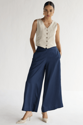 Beige- Waist Coat Top-XS