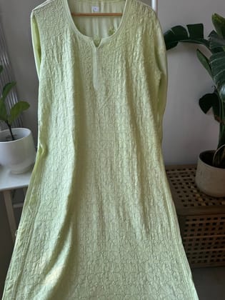 Mul Chanderi Tunic - White-White / Mul Chanderi