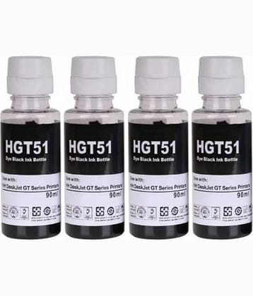 zokio For GT51 H_P Black Pack of 4 Cartridge for H_P Ink Tank 310 series, H_P Ink Tank Wireless 410 series And More.