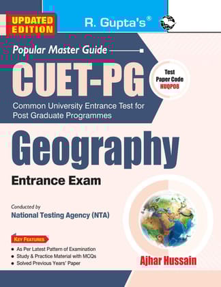 CUET-PG: MA/M.Sc GEOGRAPHY Entrance Exam Guide [Paperback] [Oct 16, 2025] Ajhar Hussain