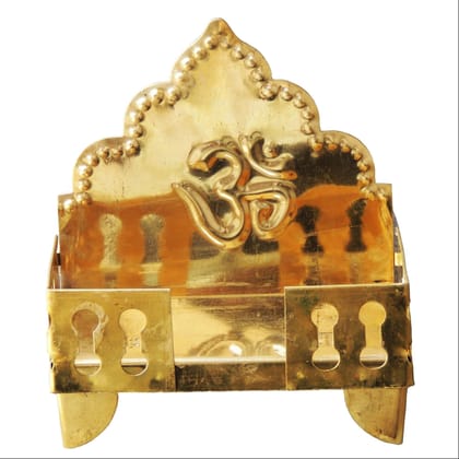 Handcrafted Brass Singhasan Sheet for God Idol | Religious Puja Accessory, Height : 6.5 Inch (ZMAS107 F)