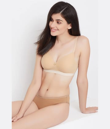 Clovia Cotton Women's T-Shirt Bra ( Beige )