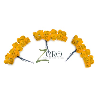 Bunch of 36 Pcs Hand Made Paper Flower - Orange Color