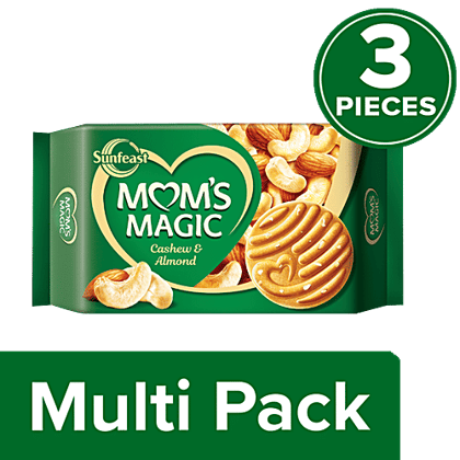 Sunfeast Moms Magic - Cashew & Almond, 3x200 g (Multipack)