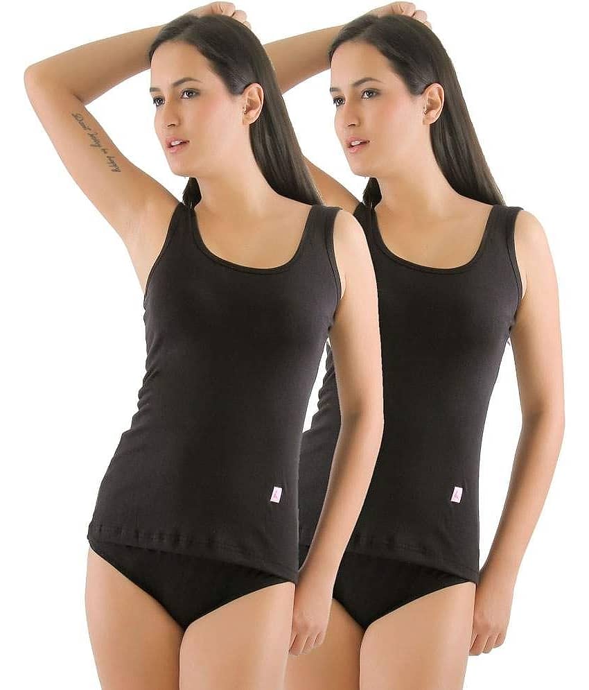 Eve's Beauty Black  Camisoles Pack of 2