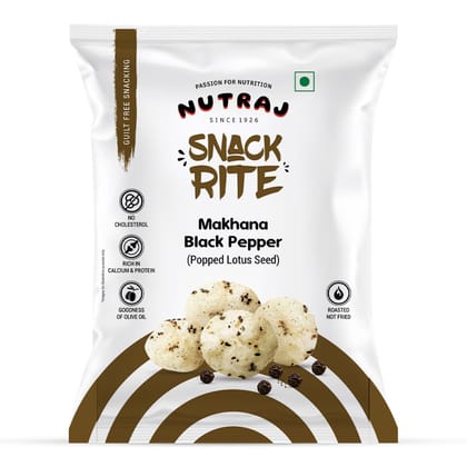 Nutraj Snackrite Flavoured Makhana Black Pepper 15gm Nutraj Snackrite Flavoured Makhana Black Pepper 15gm