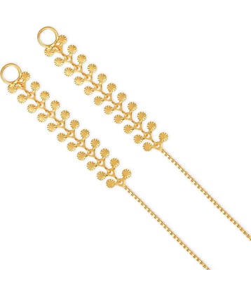 Vighnaharta - Golden Ear Chain Earrings ( Pack of 1 )