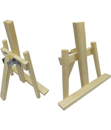 PRANSUNITA 18 Inch Wooden Table Top Easel for Painting fixed by a Metal Clip for Classroom Art Activities, Painting Parties, Exhibitions & other Decorative Projects