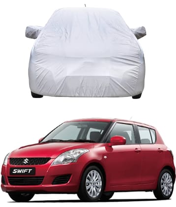 CARNEST Car Body Cover for Maruti Suzuki Swift  [2005-2010] With Mirror Pocket ( Pack of 1 ) , Silver