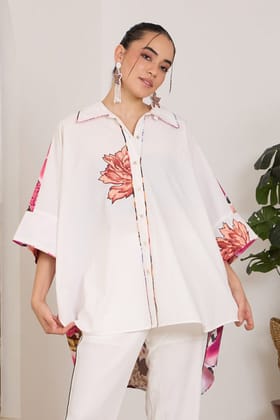 FLAMINGFLO one-size poplin shirt-White / One size / Poplin
