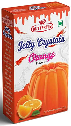 Butterfly Instant Jelly Crystals, 100g (Orange) by Butterfly Dessert Mixes and Bakery Needs. Butterfly Instant Jelly Crystals, 100g (Orange) by Butterfly Dessert Mixes and Bakery Needs.