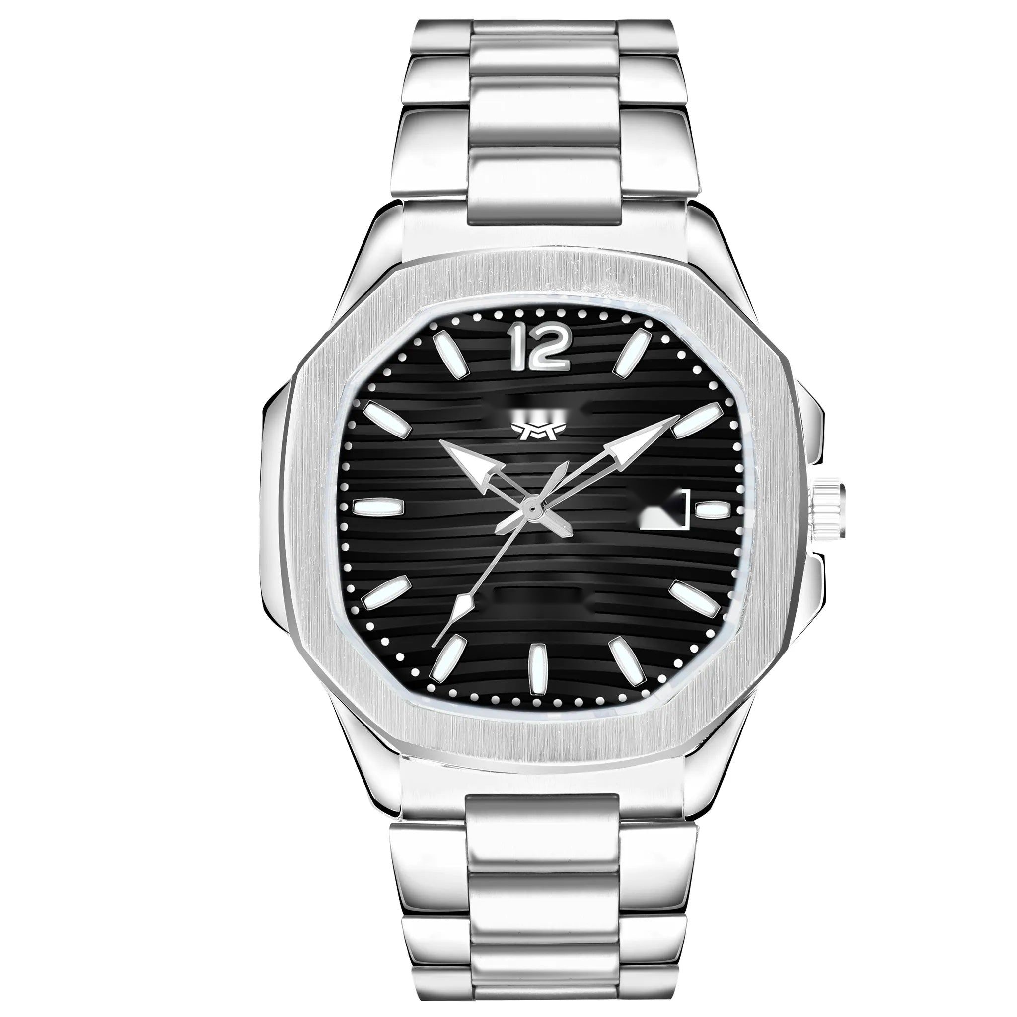 Stainless Steel Luxury Analog Watch – Black Dial