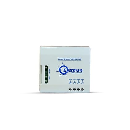 Eastman 20A PWM Solar Charge Controller | Auto 12V/24V | Dual USB Output | LED Status Display | Wall Mountable | for Lead-Acid Batteries | Warranty 12 Months.