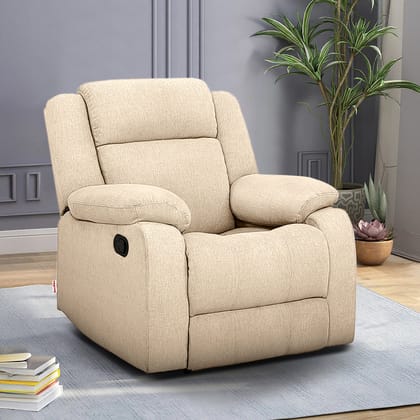 Avalon Beige Fabric Recliner