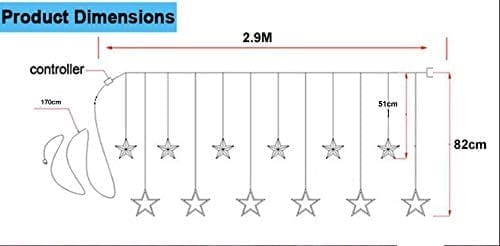 Star Curtain LED String Lights 8 Flash Modes, Warm White Copper Wire Fairy Lights for Window, Wall, Garden, Diwali, Christmas, Wedding & Home Decoration (3 Meter)