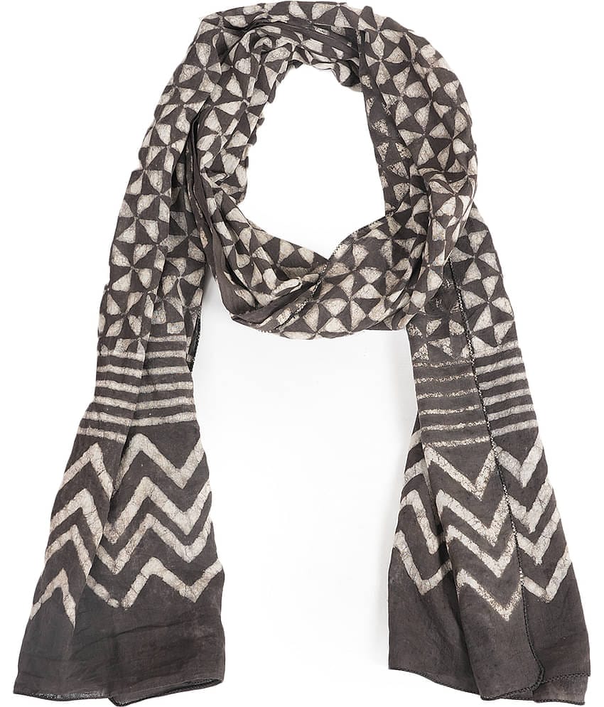 STYLE SHOES BLACK Cotton Women's Stole ( Pack of 1 )