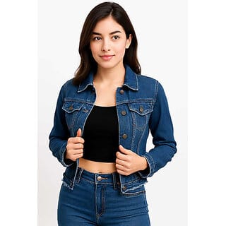 UFC Collection Women Blue Solid Denim Jacket