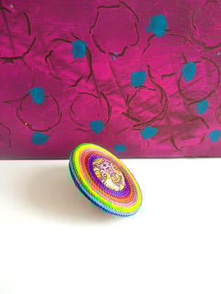 COLORS IN THE AIR - CIRCLE GLASS RING