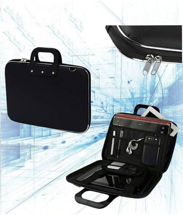 SALLOW - Black Leather Briefcase