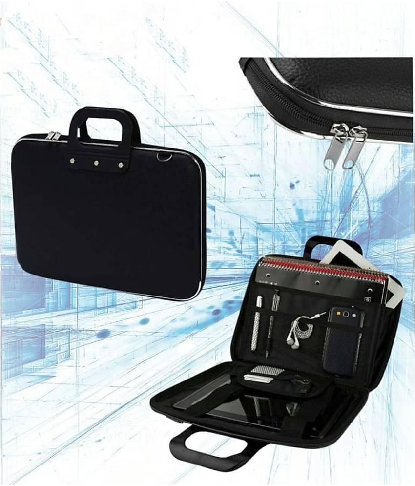 SALLOW - Black Leather Briefcase