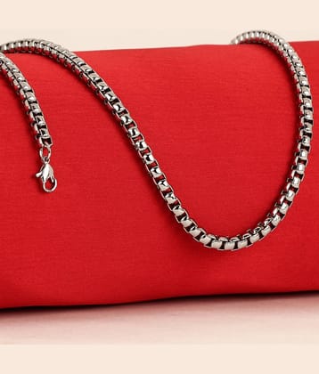 FASHION FRILL Silver Plated Stainless Steel Chain ( Pack of 1 )