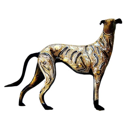Brass Showpiece Dog Statue (ANMAS047 B)