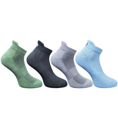 4_Pair Set Unisex Casual Cotton Printed Ankle Length Socks (Multicolor)-PID63487