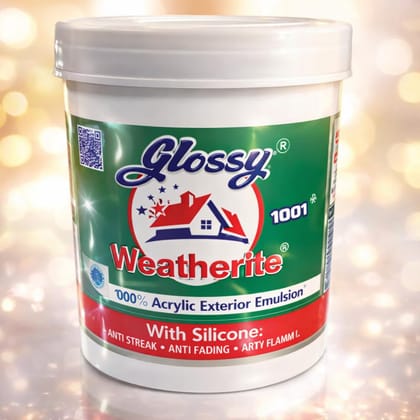 Weatherite 100% Acrylic Exterior Paints With silicon | anti Fungal | anti Fading | anti Flaking | excellent Covering | Luxry Finish | excellent Durability 1 Ltr Weatherite 100% Acrylic Exterior Paints With silicon | anti Fungal | anti Fading | anti Flaking | excellent Covering | Luxry Finish | excellent Durability 1 Ltr