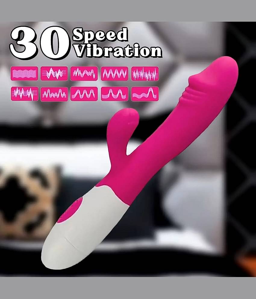 RABBIT DILDO - TELESCOPIC MOVEMENT WITH MULTI MODE VIBRATIONS - SUPER PREMIUM SILICON SEX TOY