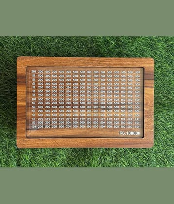 swipe n see Wood Brown Piggy Bank ( Pack of 1 )