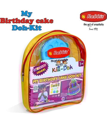 My Birthday Cake Doh Kit|Creative Kit for Kids|Pack includes 8 colorful dough+2 moulds+1 Knife +1 Roller+1 Fork+1 Spoon+2 Dishes + 1 Table Top|DIY Kit for Kids|DIY toys|Play Dough Set for Kids Boys Girls|Play Doh Clay Set|Play Doh Kit for Kids with moulds